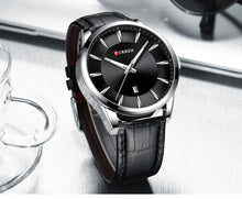 Load image into Gallery viewer, CURREN New Quartz Watches for Men Leather Strap Male Wristwatch
