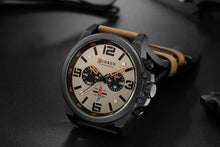 Load image into Gallery viewer, CURREN Fashion Leather Quartz Men Business Sport Male Wristwatch
