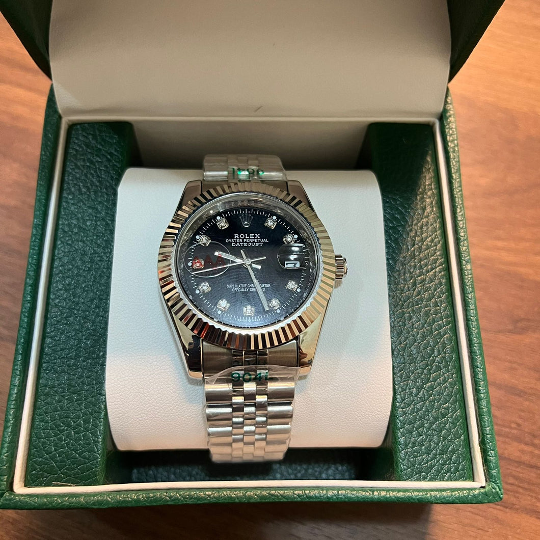 Datejust Black Diamond Dial Watch